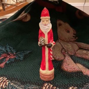 Santa figurine (4) gift & candy cane